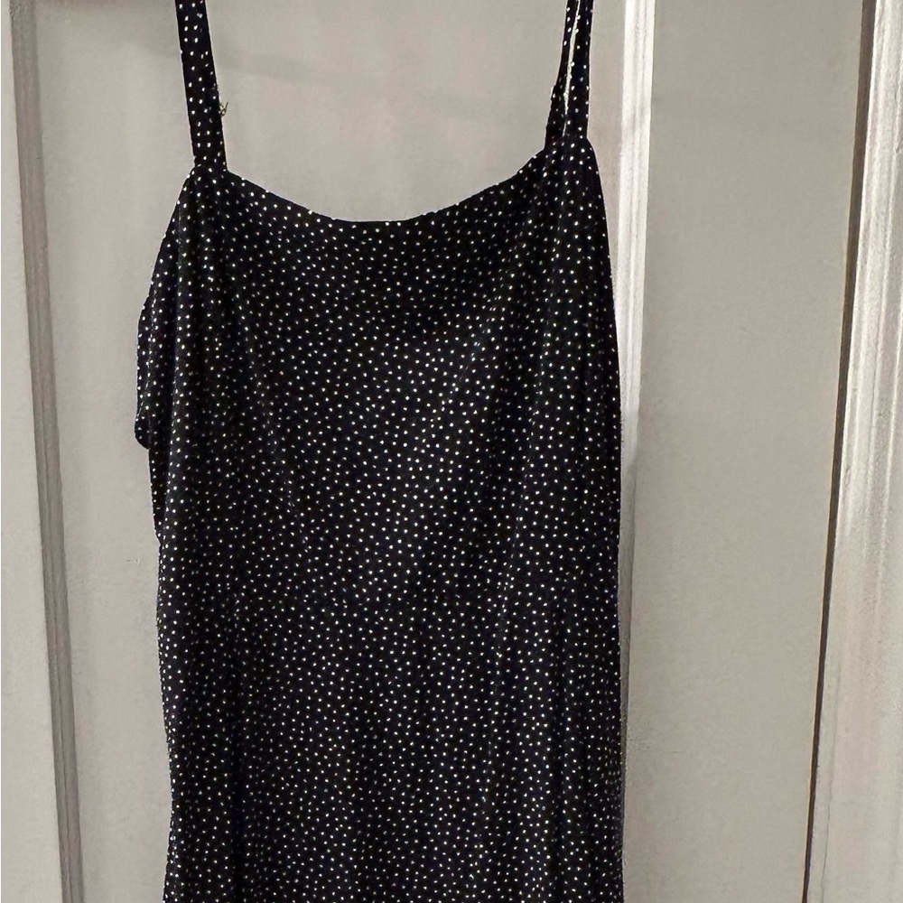 GAP Black and White Tony polka dot Maxi  Textured Dress
